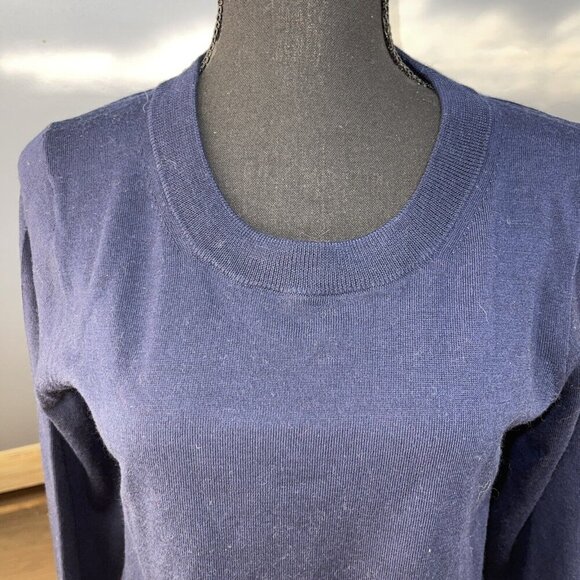 J Crew Pullover Size Small 100% Merino Wool Round Neck Fancy Cuff - Picture 2 of 14